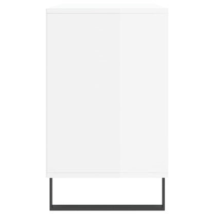 Shoe Cabinet High Gloss White 102x36x60 cm Engineered Wood