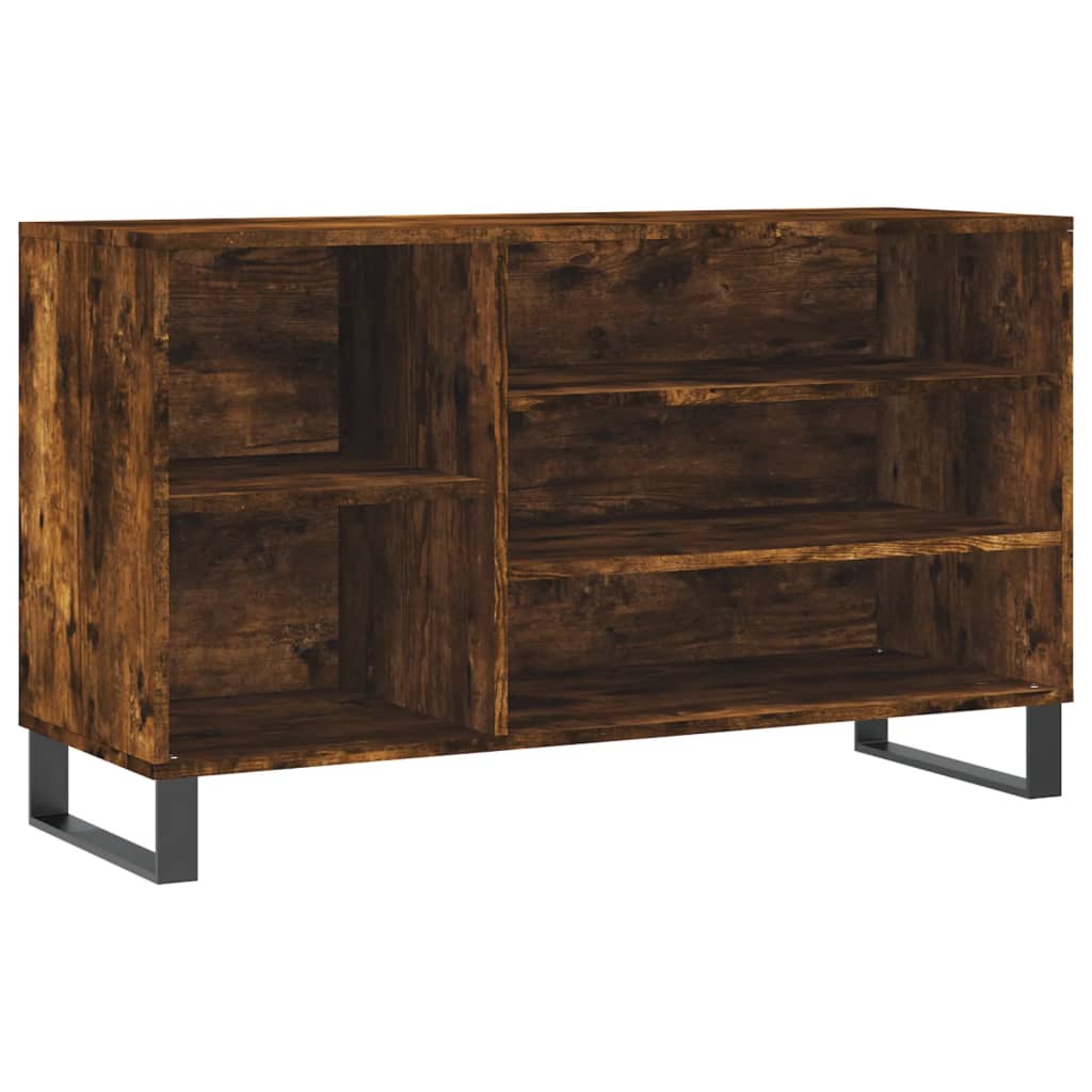 Shoe Cabinet Smoked Oak 102x36x60 cm Engineered Wood