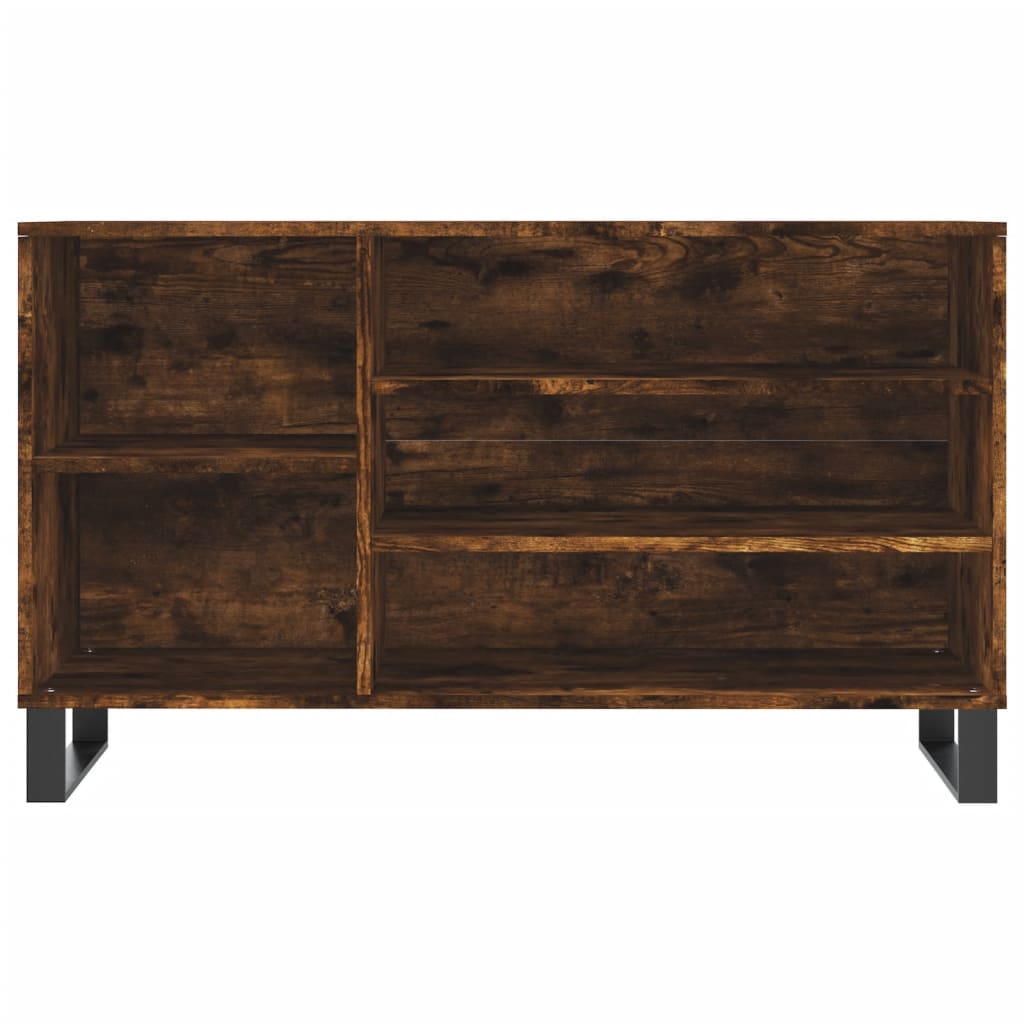 Shoe Cabinet Smoked Oak 102x36x60 cm Engineered Wood