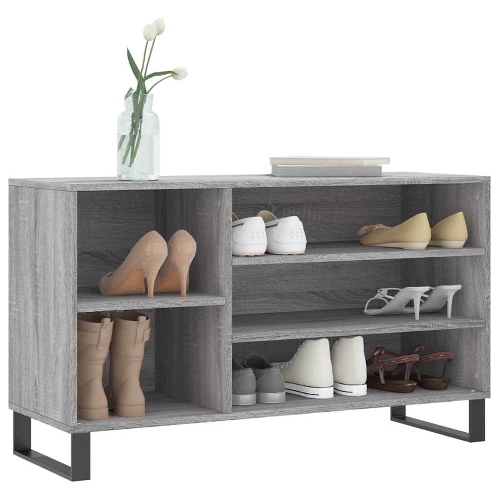 Shoe Cabinet Grey Sonoma 102x36x60 cm Engineered Wood