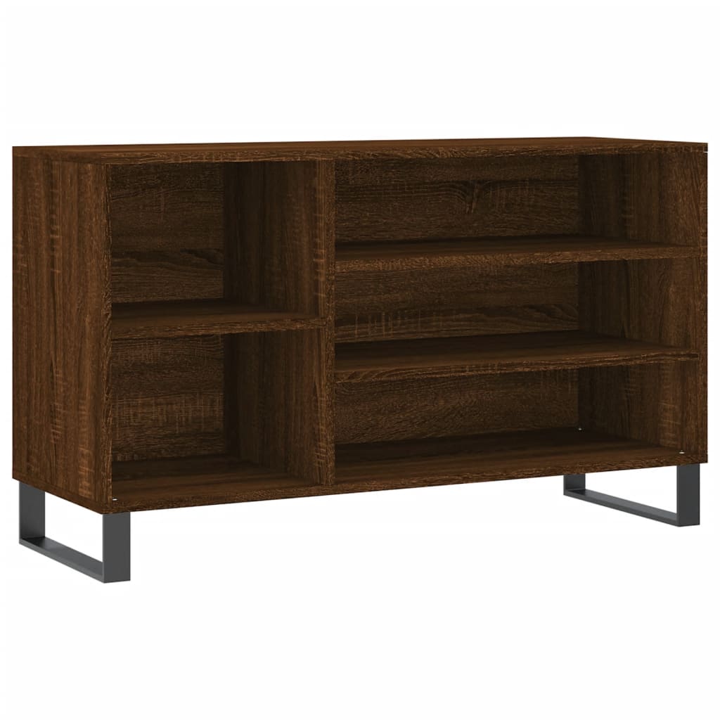 Shoe Cabinet Brown Oak 102x36x60 cm Engineered Wood