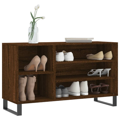 Shoe Cabinet Brown Oak 102x36x60 cm Engineered Wood