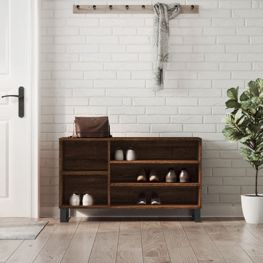 Shoe Cabinet Brown Oak 102x36x60 cm Engineered Wood