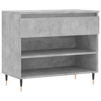Shoe Cabinet Concrete Grey 70x36x60 cm Engineered Wood