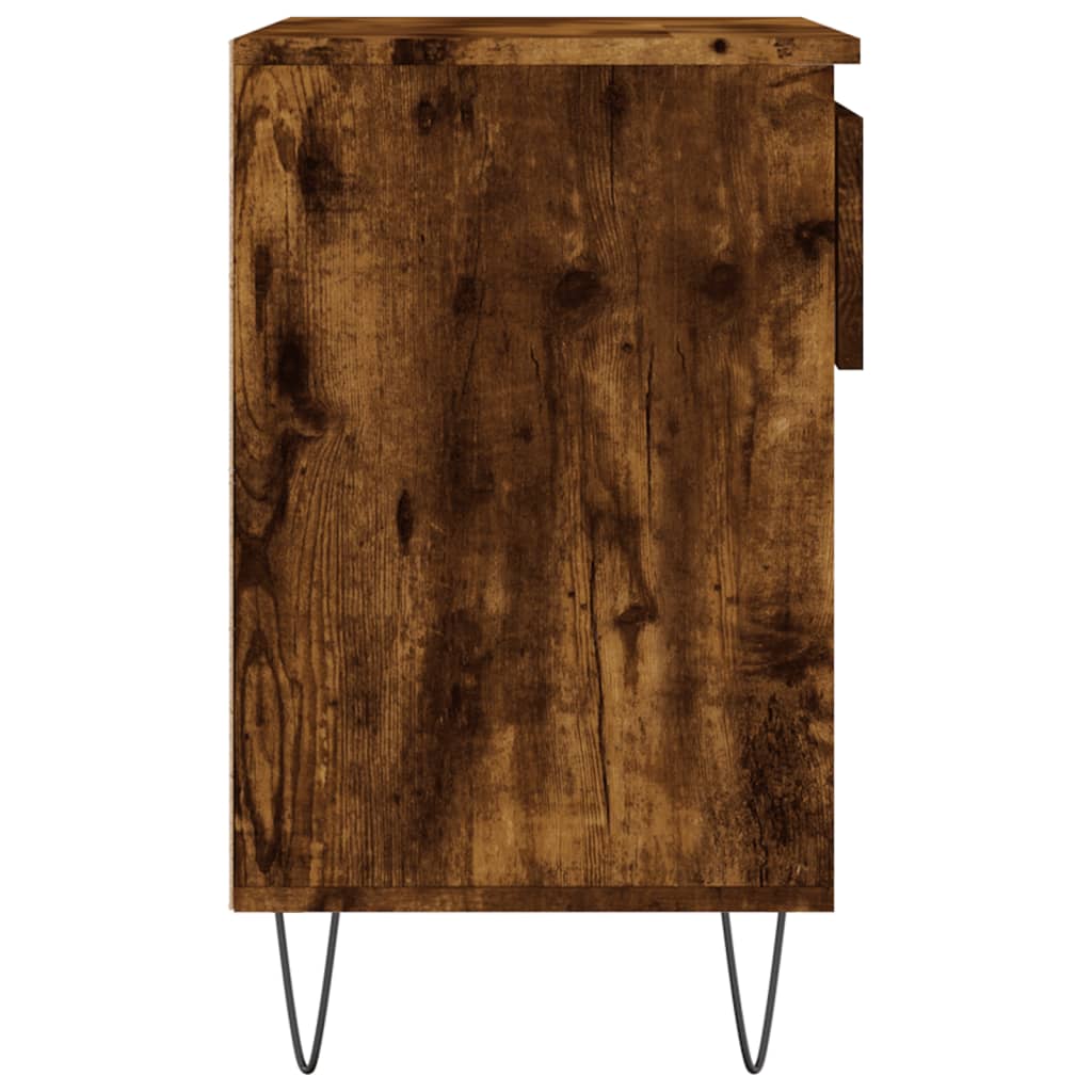 Shoe Cabinet Smoked Oak 70x36x60 cm Engineered Wood