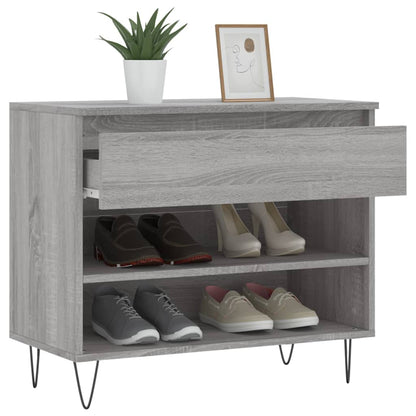 Shoe Cabinet Grey Sonoma 70x36x60 cm Engineered Wood