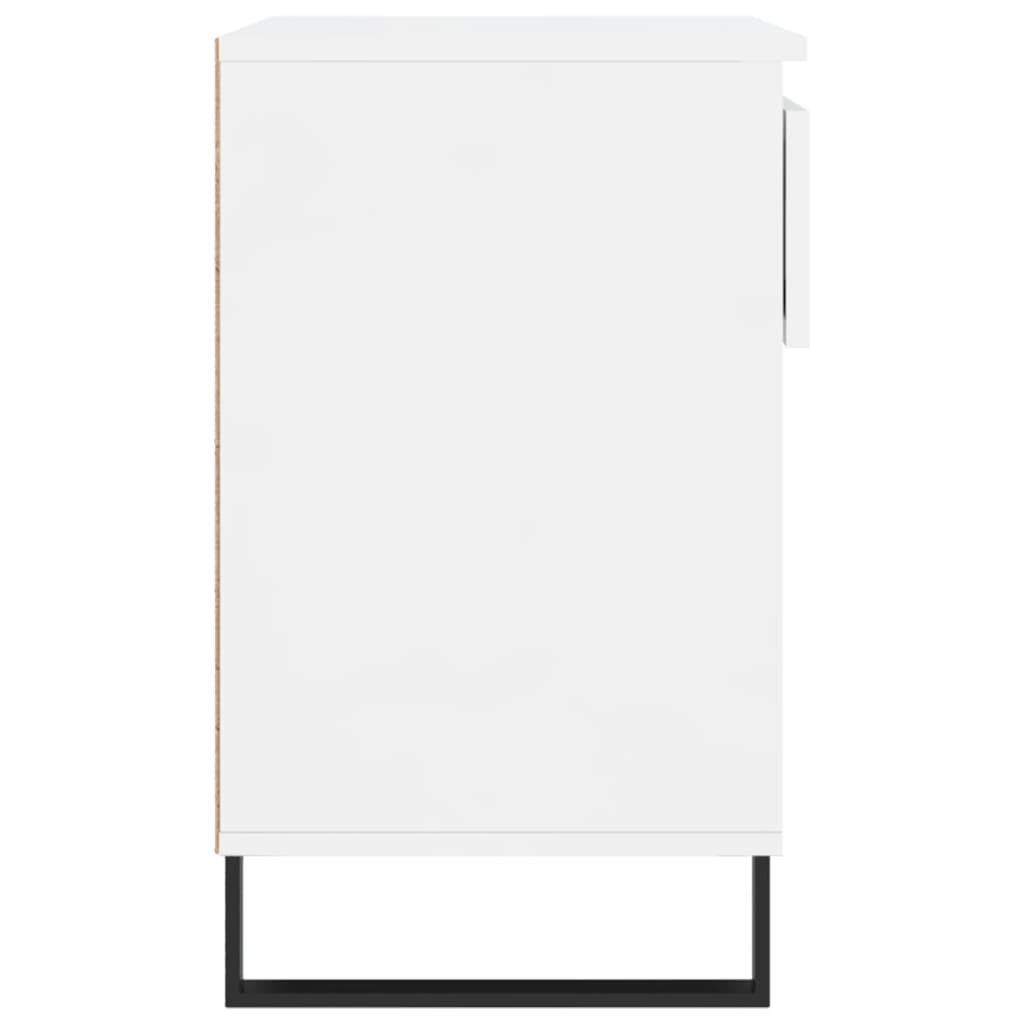 Shoe Cabinet High Gloss White 70x36x60 cm Engineered Wood