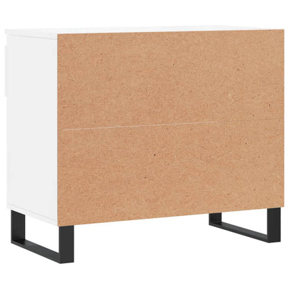 Shoe Cabinet High Gloss White 70x36x60 cm Engineered Wood