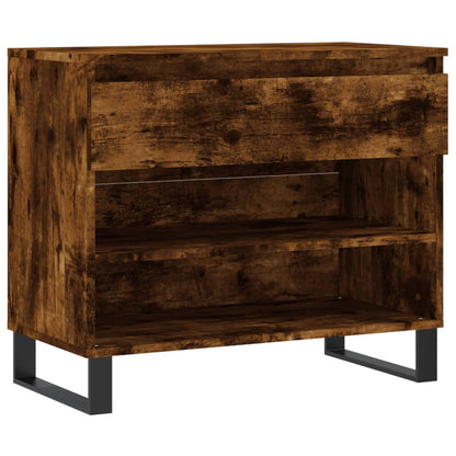 Shoe Cabinet Smoked Oak 70x36x60 cm Engineered Wood