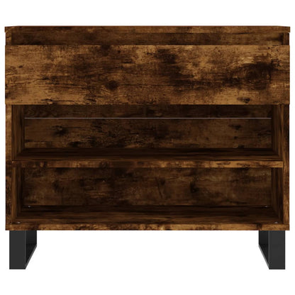 Shoe Cabinet Smoked Oak 70x36x60 cm Engineered Wood