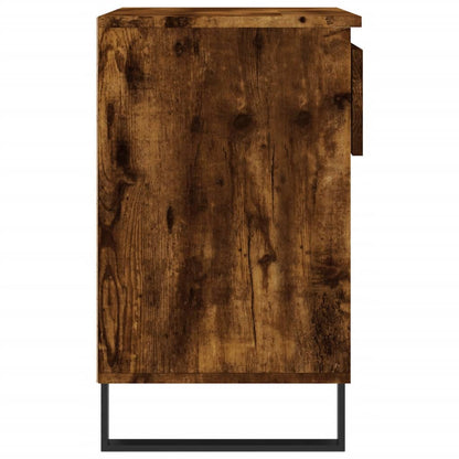 Shoe Cabinet Smoked Oak 70x36x60 cm Engineered Wood
