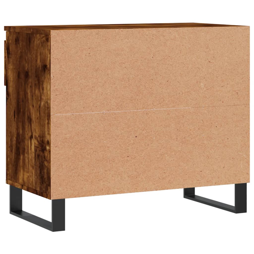 Shoe Cabinet Smoked Oak 70x36x60 cm Engineered Wood