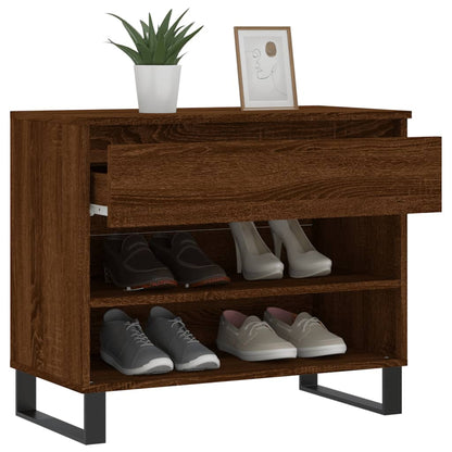 Shoe Cabinet Brown Oak 70x36x60 cm Engineered Wood