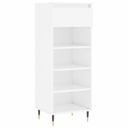 Shoe Cabinet High Gloss White 40x36x105 cm Engineered Wood