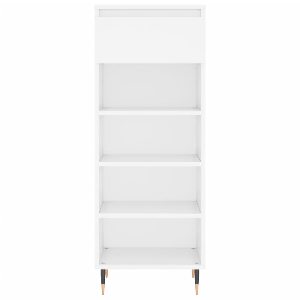 Shoe Cabinet High Gloss White 40x36x105 cm Engineered Wood