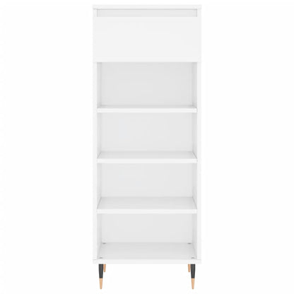 Shoe Cabinet High Gloss White 40x36x105 cm Engineered Wood