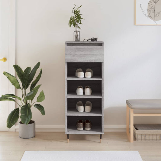 Shoe Cabinet Grey Sonoma 40x36x105 cm Engineered Wood