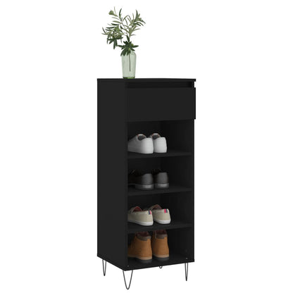 Shoe Cabinet Black 40x36x105 cm Engineered Wood