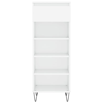 Shoe Cabinet High Gloss White 40x36x105 cm Engineered Wood