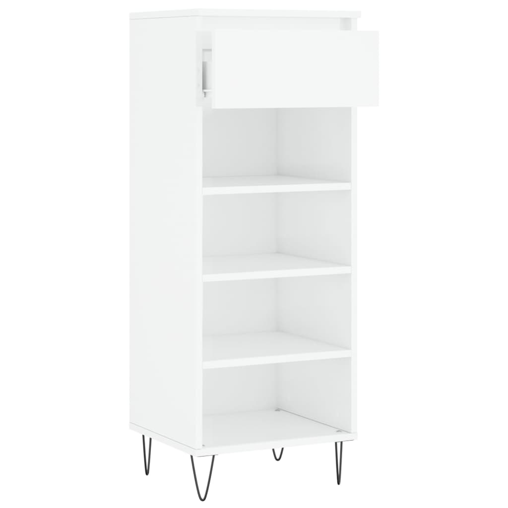 Shoe Cabinet High Gloss White 40x36x105 cm Engineered Wood