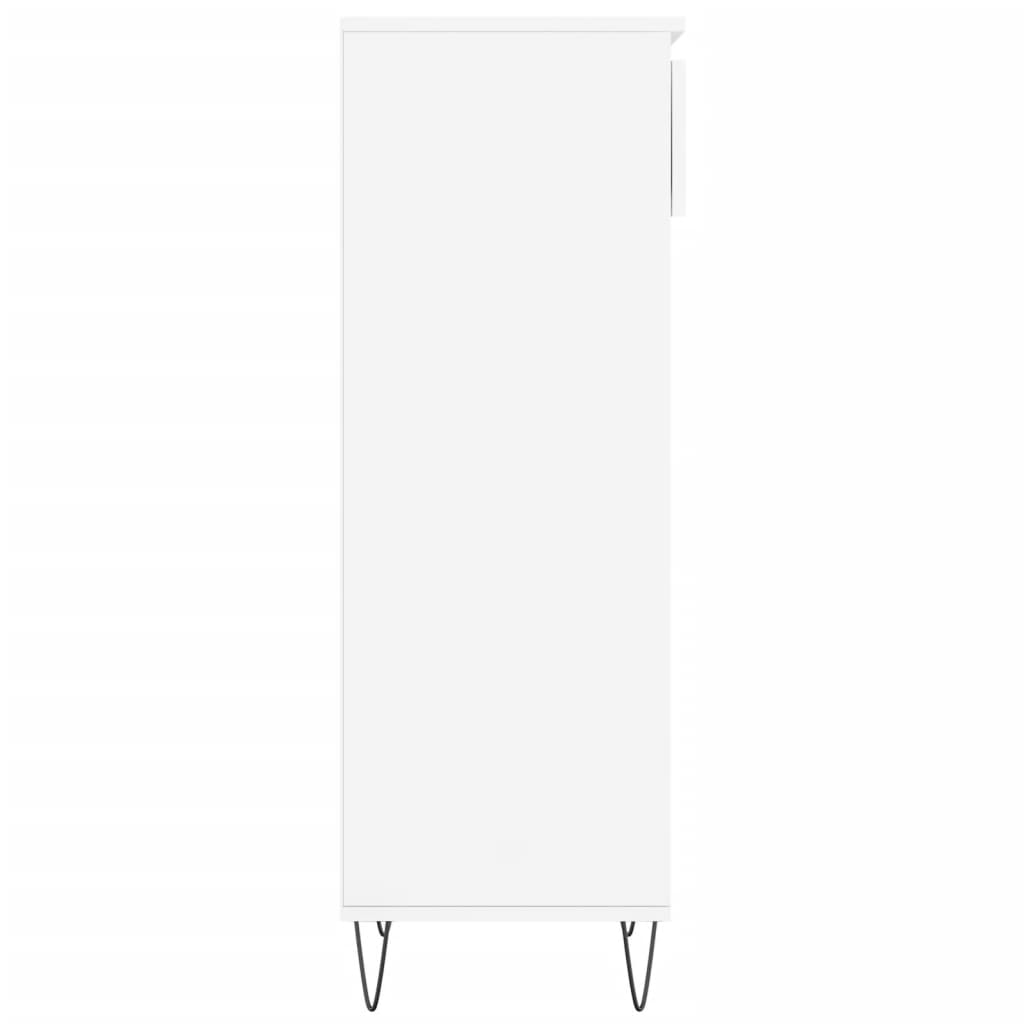 Shoe Cabinet High Gloss White 40x36x105 cm Engineered Wood
