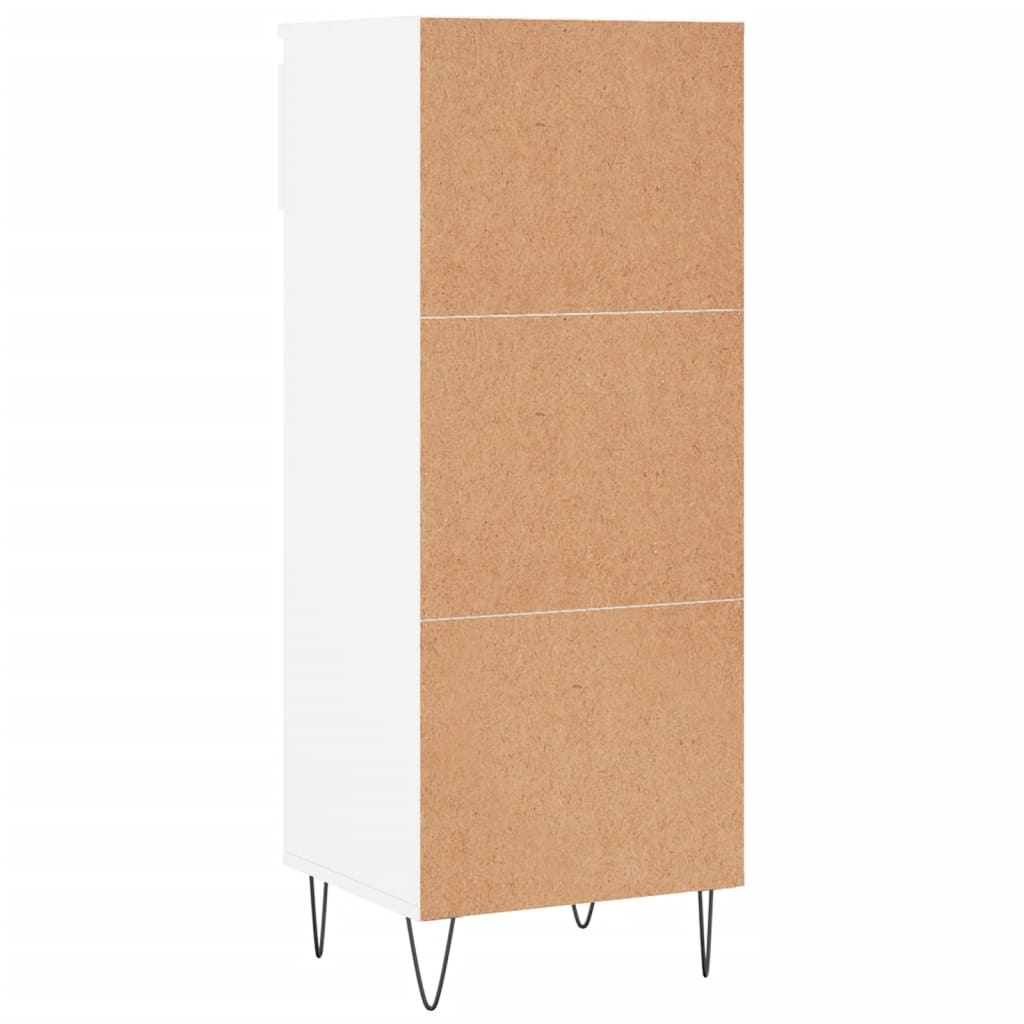 Shoe Cabinet High Gloss White 40x36x105 cm Engineered Wood