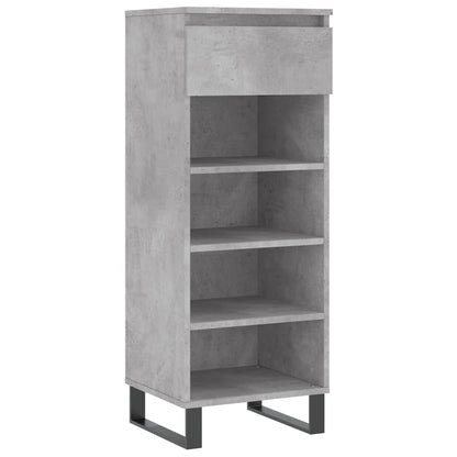 Shoe Cabinet Concrete Grey 40x36x105 cm Engineered Wood