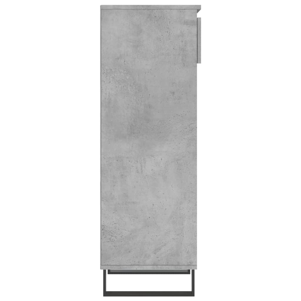 Shoe Cabinet Concrete Grey 40x36x105 cm Engineered Wood