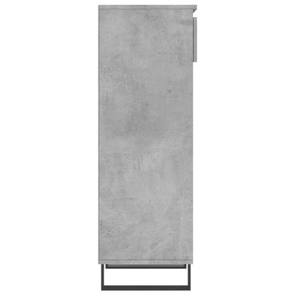 Shoe Cabinet Concrete Grey 40x36x105 cm Engineered Wood