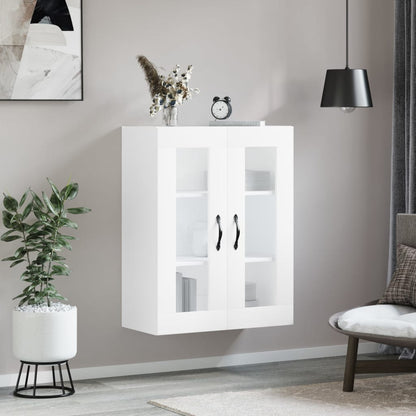 Wall Mounted Cabinet White 69.5x34x90 cm Engineered Wood