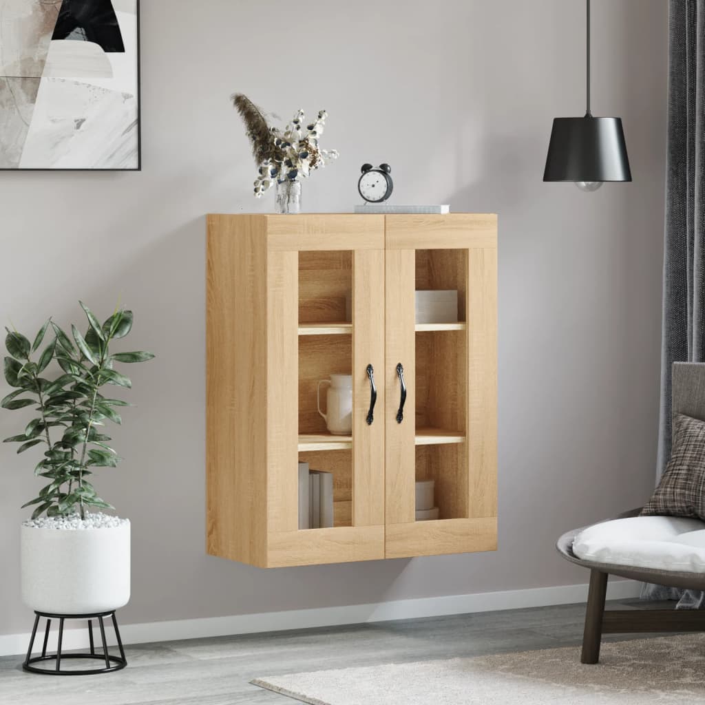 Wall Mounted Cabinet Sonoma Oak 69.5x34x90 cm Engineered Wood