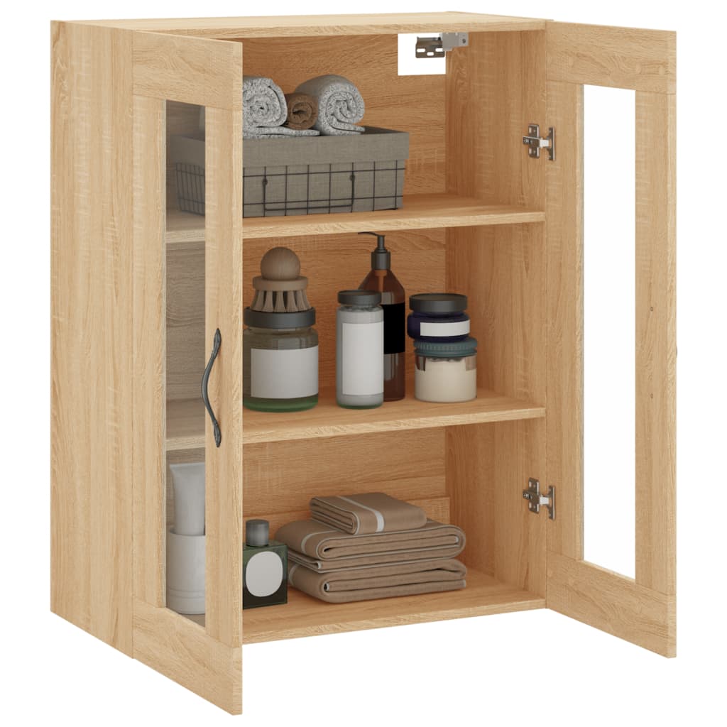 Wall Mounted Cabinet Sonoma Oak 69.5x34x90 cm Engineered Wood