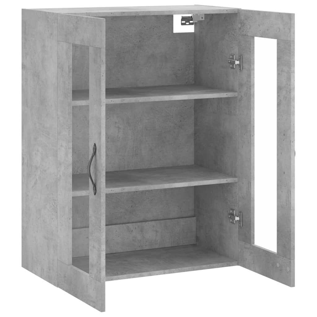 Wall Mounted Cabinet Concrete Grey 69.5x34x90 cm Engineered Wood