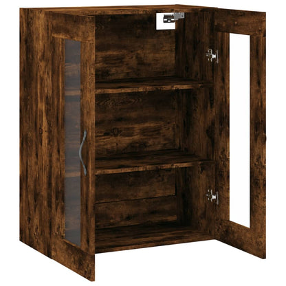 Wall Mounted Cabinet Smoked Oak 69.5x34x90 cm Engineered Wood