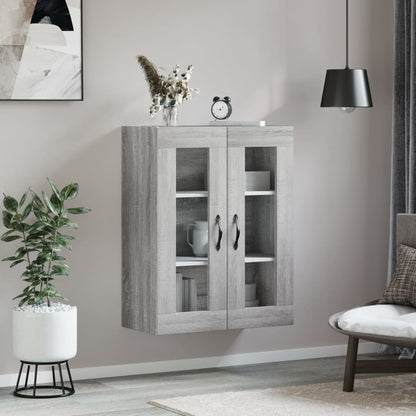 Wall Mounted Cabinet Grey Sonoma 69.5x34x90 cm Engineered Wood