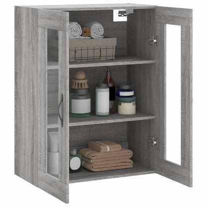 Wall Mounted Cabinet Grey Sonoma 69.5x34x90 cm Engineered Wood