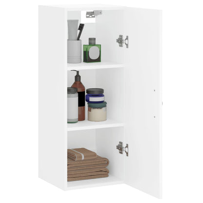 Wall Mounted Cabinet White 34.5x34x90 cm Engineered Wood
