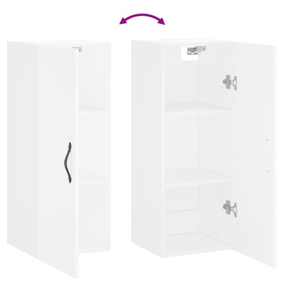 Wall Mounted Cabinet White 34.5x34x90 cm Engineered Wood