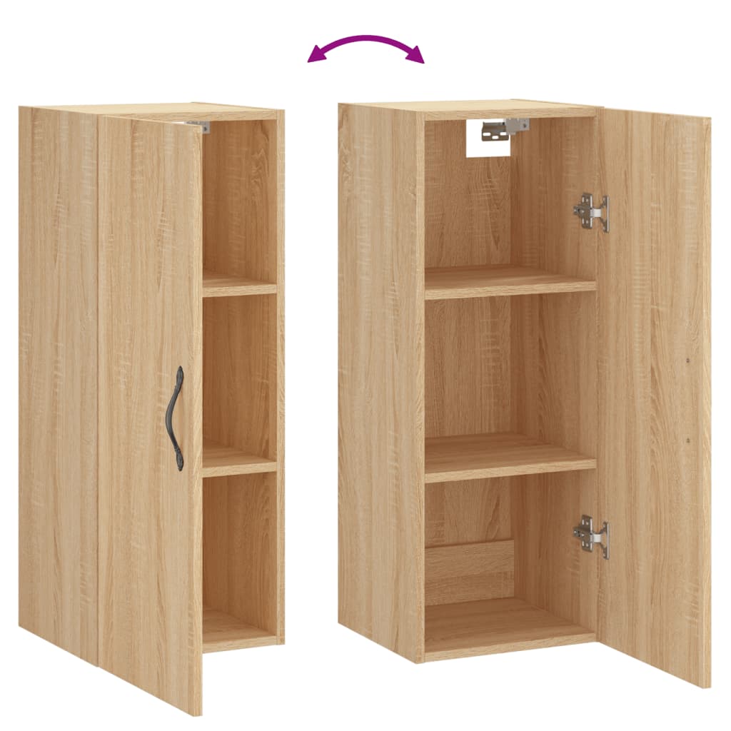 Wall Mounted Cabinet Sonoma Oak 34.5x34x90 cm Engineered Wood