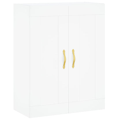 Wall Mounted Cabinet White 69.5x34x90 cm Engineered Wood
