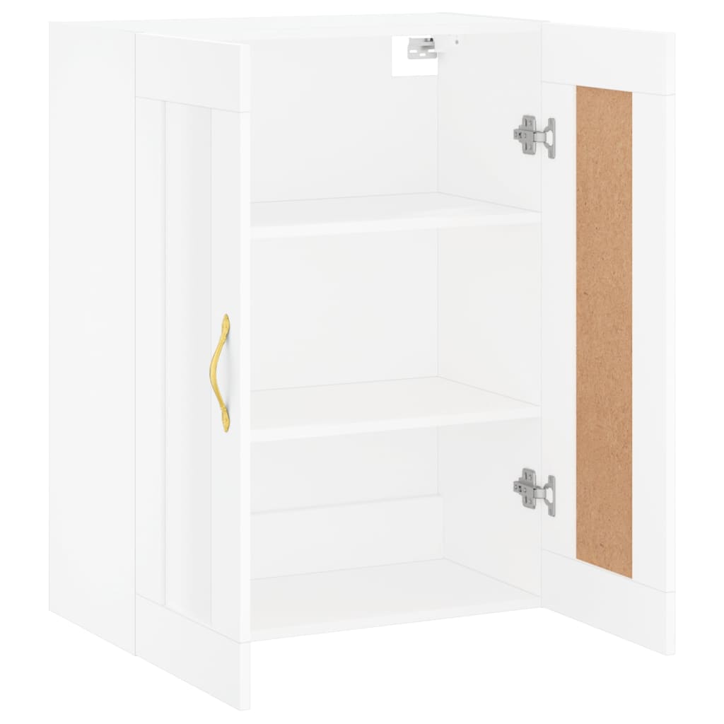 Wall Mounted Cabinet White 69.5x34x90 cm Engineered Wood