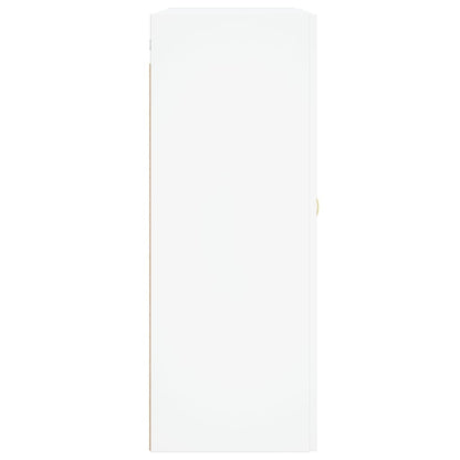 Wall Mounted Cabinet White 69.5x34x90 cm Engineered Wood