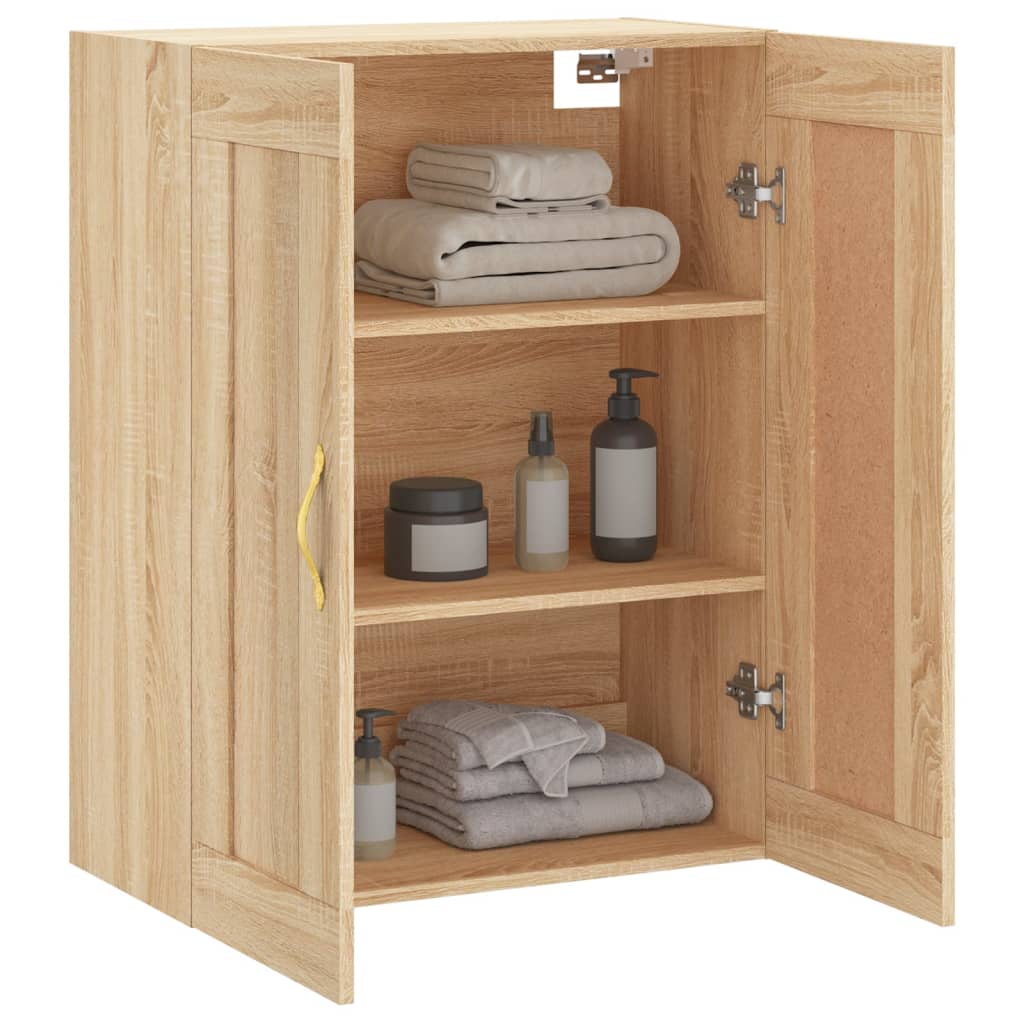 Wall Mounted Cabinet Sonoma Oak 69.5x34x90 cm Engineered Wood