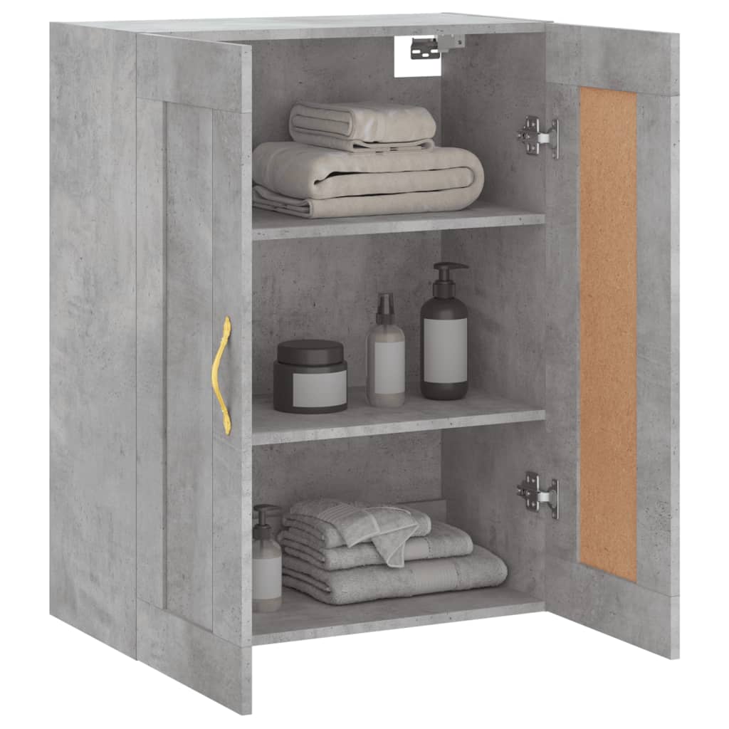 Wall Mounted Cabinet Concrete Grey 69.5x34x90 cm Engineered Wood