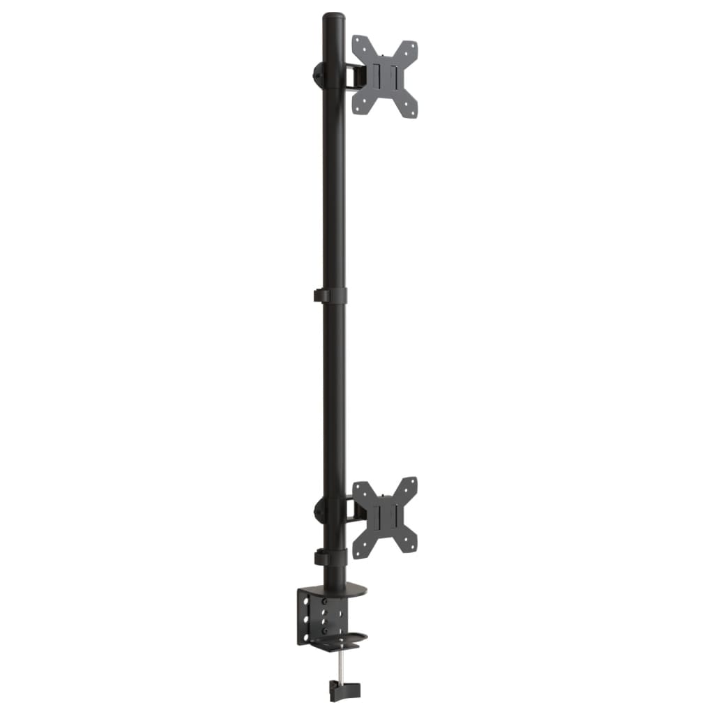 Dual Monitor Stand Black Steel VESA 75/100 mm