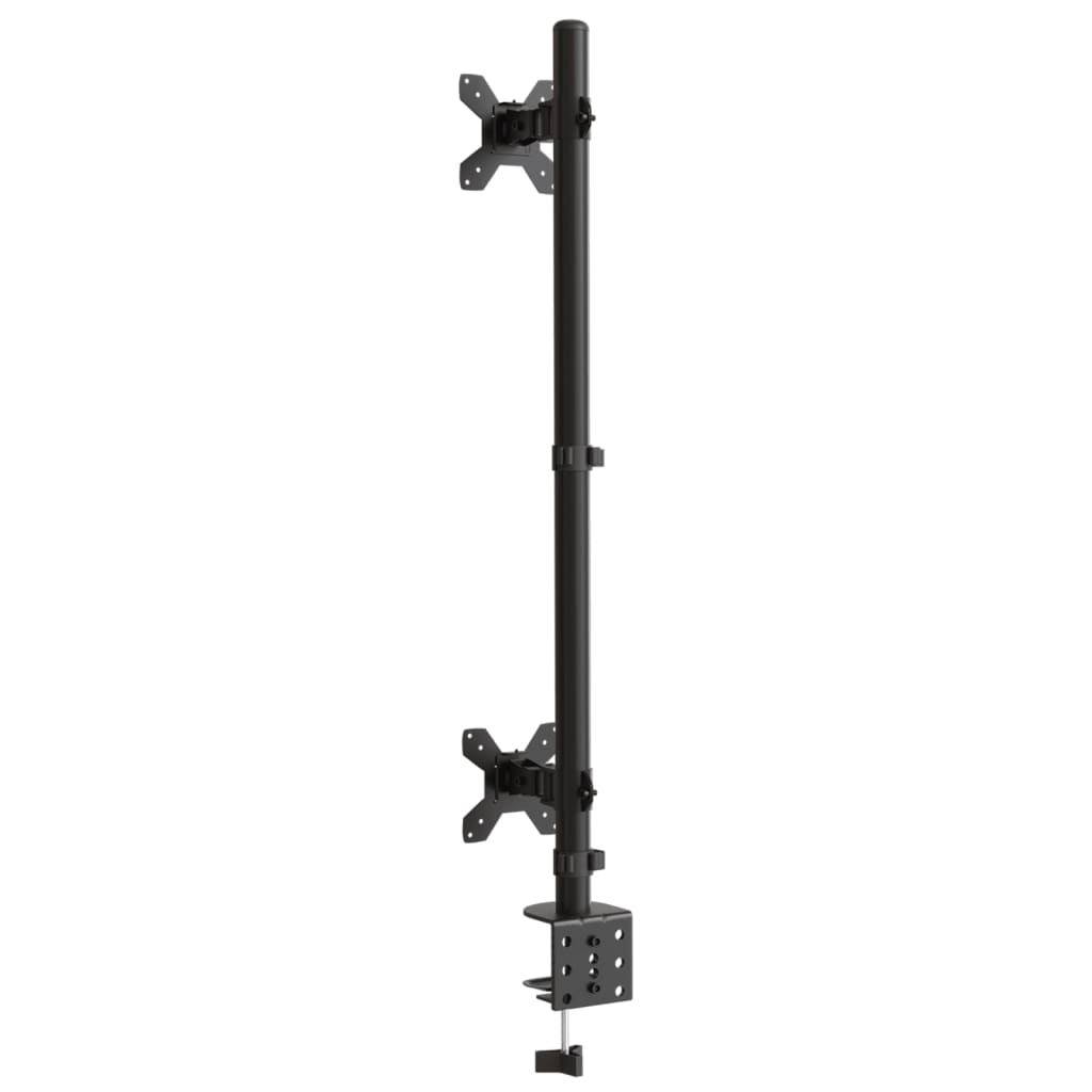 Dual Monitor Stand Black Steel VESA 75/100 mm