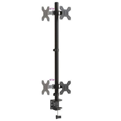 Dual Monitor Stand Black Steel VESA 75/100 mm