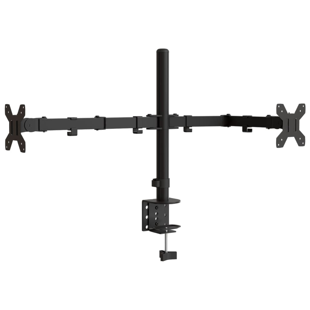 Dual Monitor Stand Black Steel VESA 75/100 mm