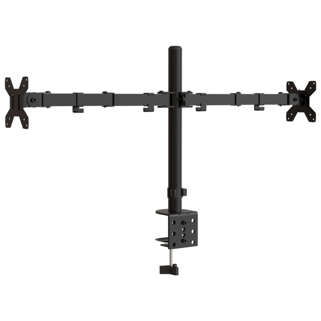 Dual Monitor Stand Black Steel VESA 75/100 mm