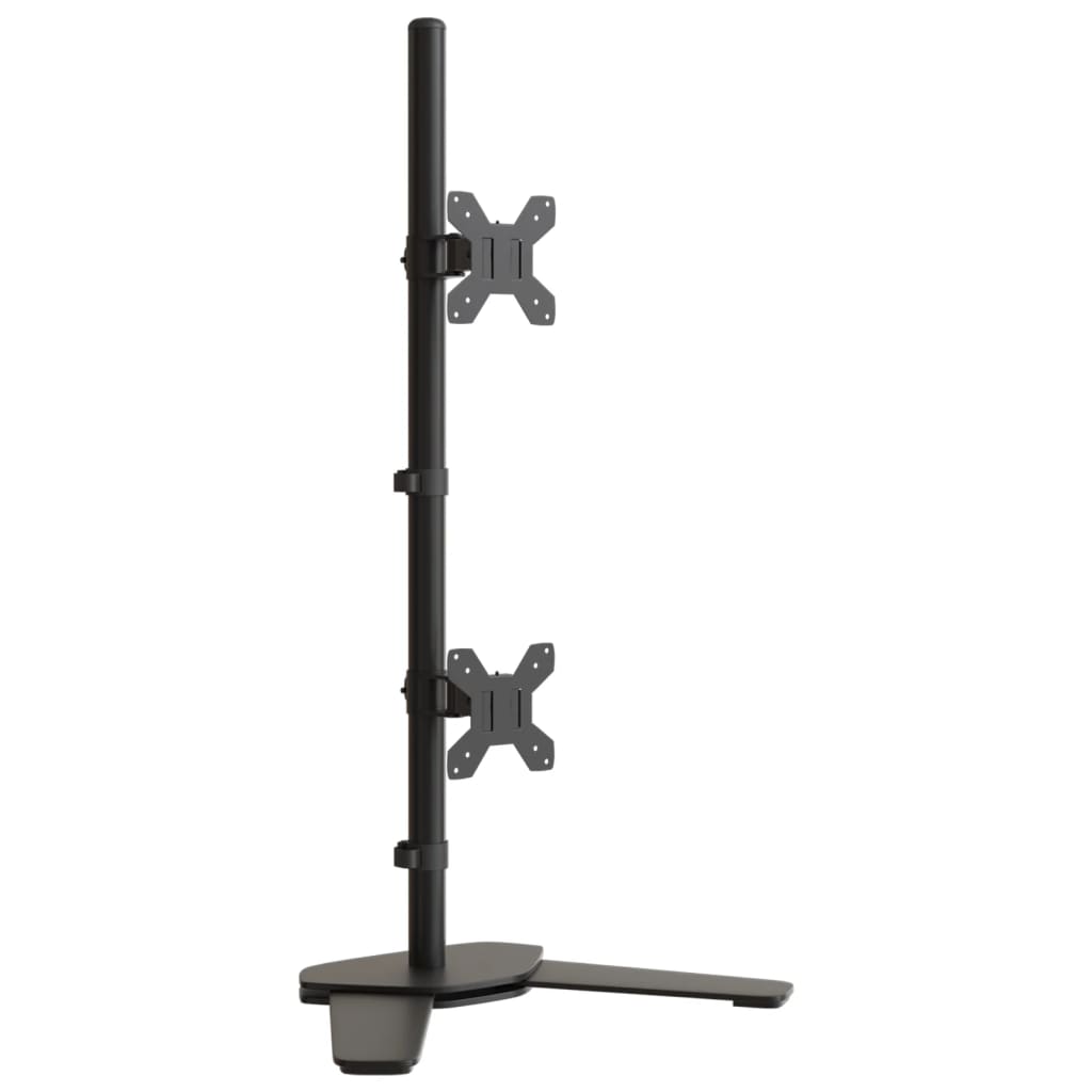 Dual Monitor Stand Black Steel VESA 75/100 mm